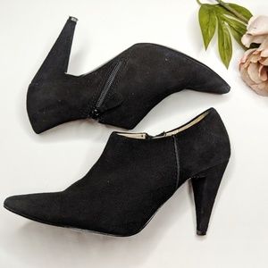 Zara Women's Black Suede Bootie Pointed Toe